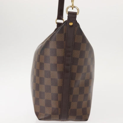 Louis Vuitton Illovo Handbag Damier, BROWN, CANVAS, Shoulder bag