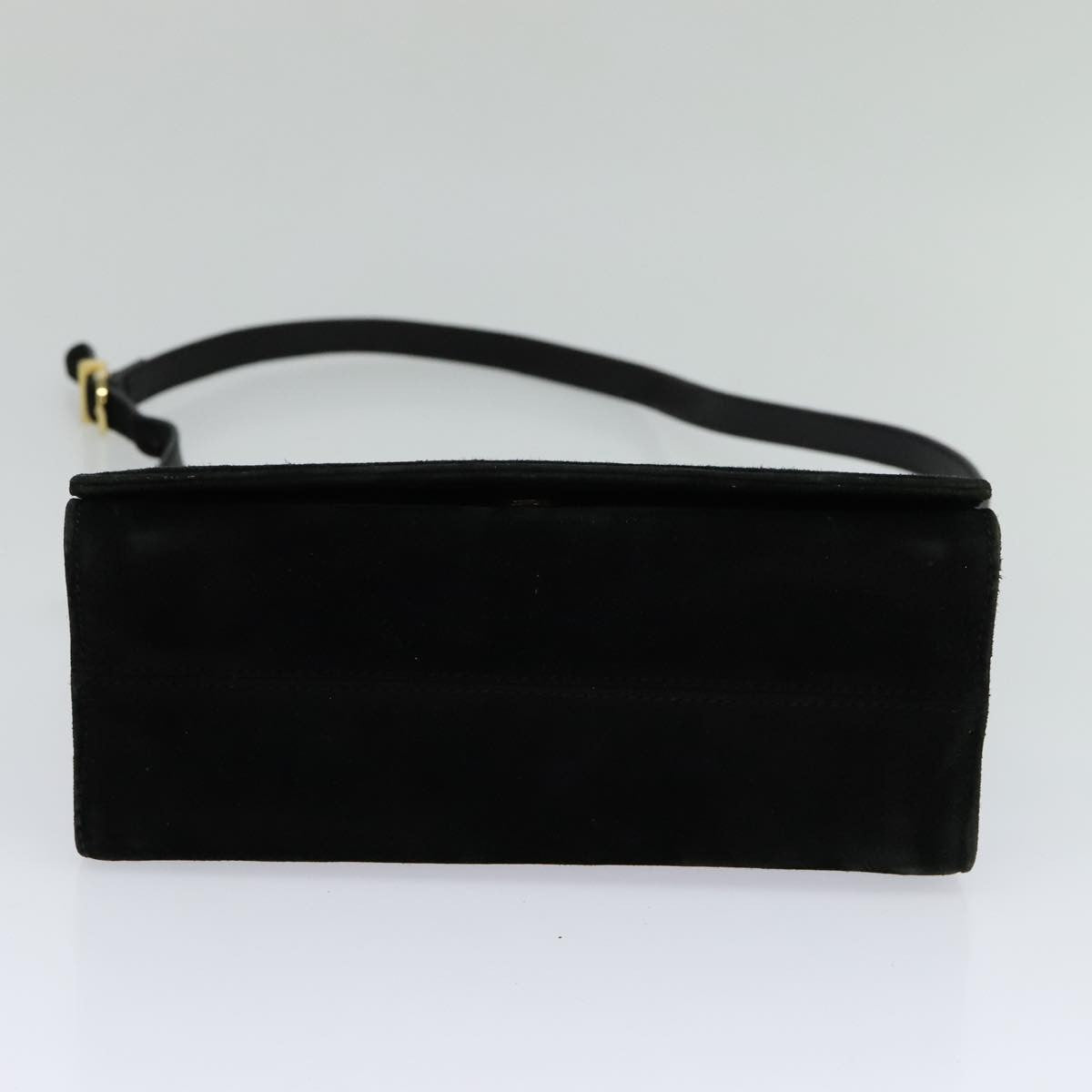Salvatore Ferragamo Vala Shoulder Bag Suede, BLACK, SUEDE, Shoulder bag