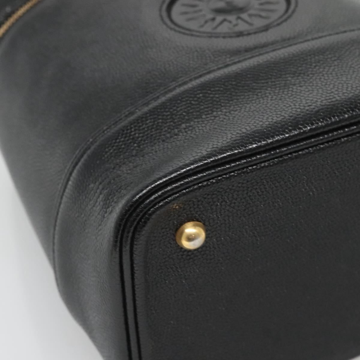 Versace Vanity Hand Bag Leather, BLACK, LEATHER, Handbag