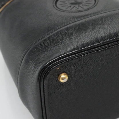 Versace Vanity Hand Bag Leather, BLACK, LEATHER, Handbag