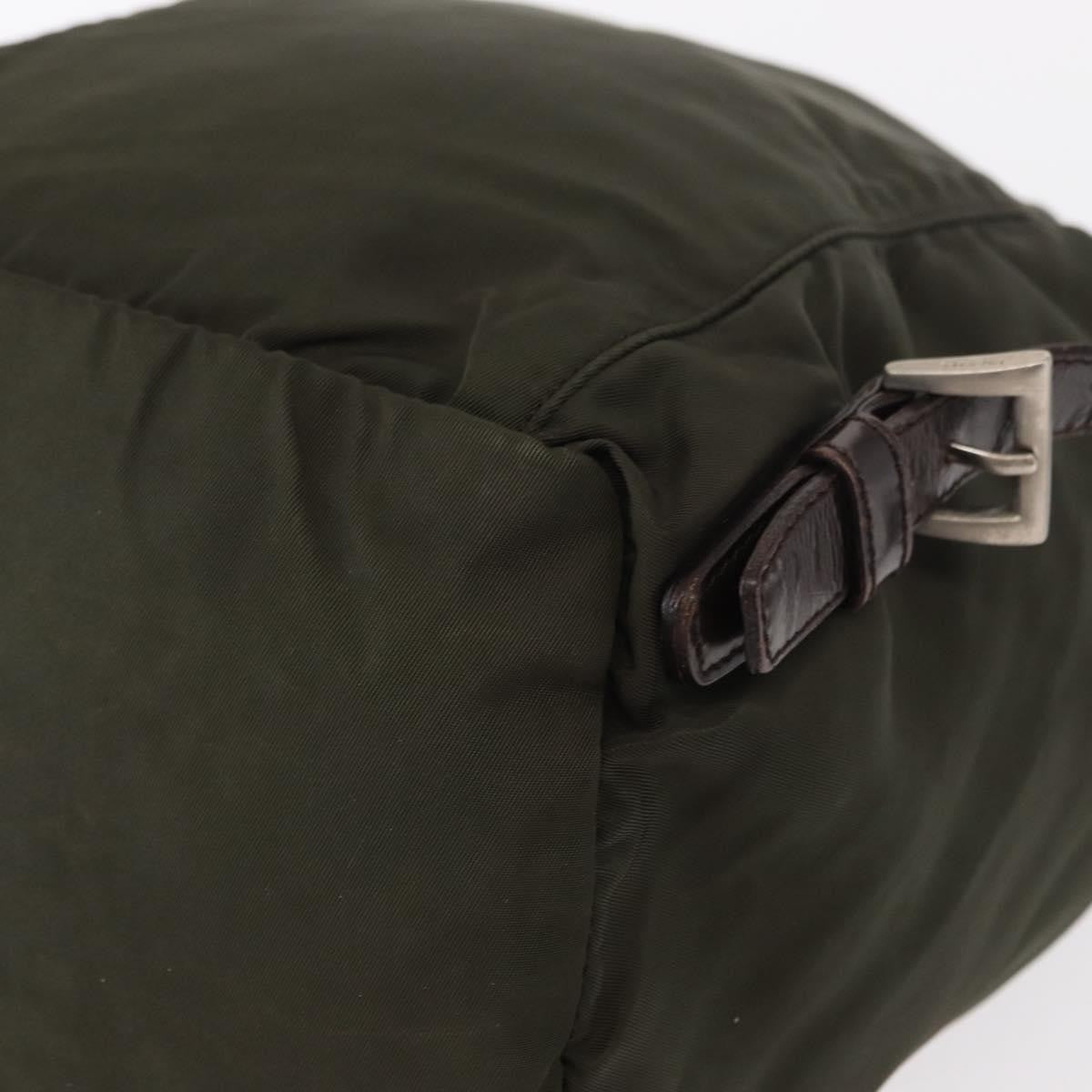 Prada Front Pocket Backpack Tessuto, Khaki, Nylon, Backpack