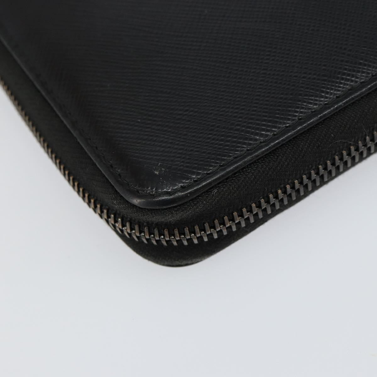 Prada Saffiano Wallet Leather, BLACK, LEATHER, Wallets