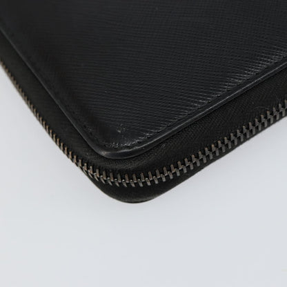 Prada Saffiano Wallet Leather, BLACK, LEATHER, Wallets