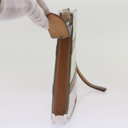 Louis Vuitton Trunk Pouch Monogram Mirror Coated Canvas, SILVER, CANVAS, Clutche & pouche