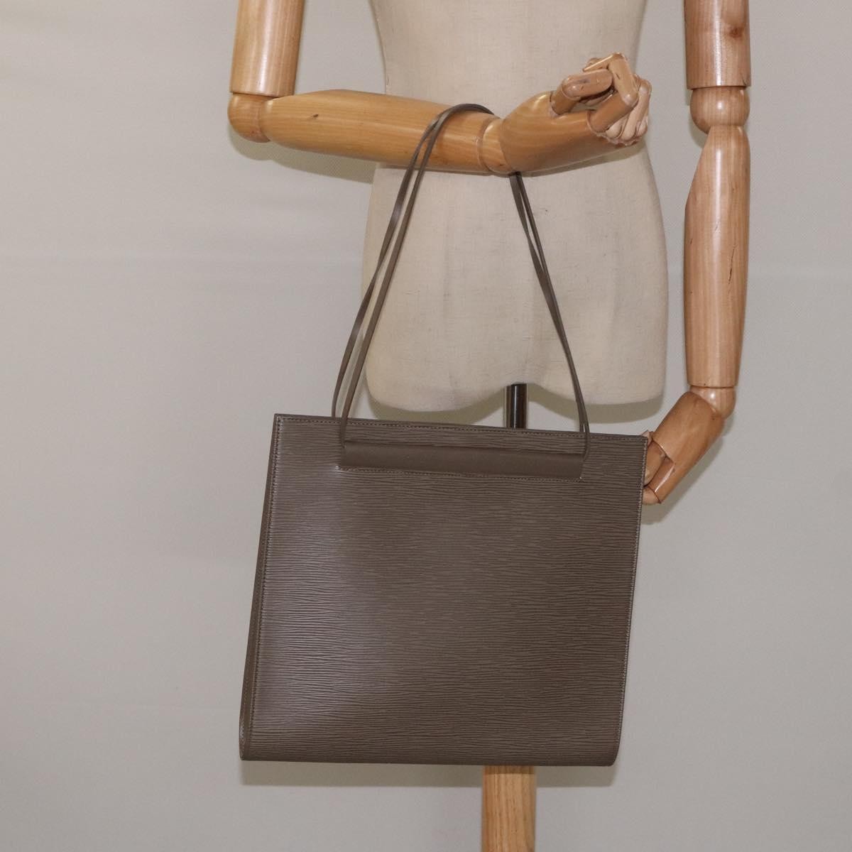 Louis Vuitton Saint Tropez Handbag Epi Leather, Gray, Leather, Shoulder Bag