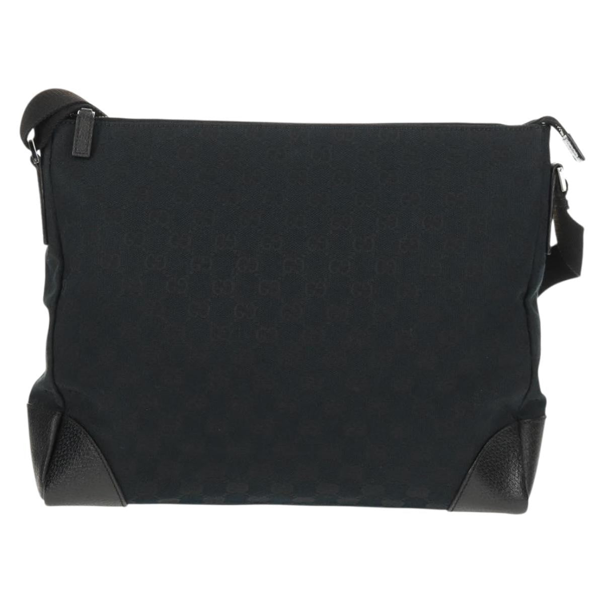 Gucci Original Messenger GG Canvas, BLACK, CANVAS, Shoulder bag