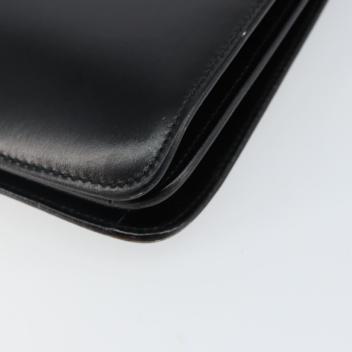 Celine Vintage Top Handle Bag Glazed Leather, BLACK, LEATHER, Handbag