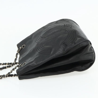 Chanel Vintage CC Shoulder Bag Lambskin, Black, Leather, Shoulder Bag