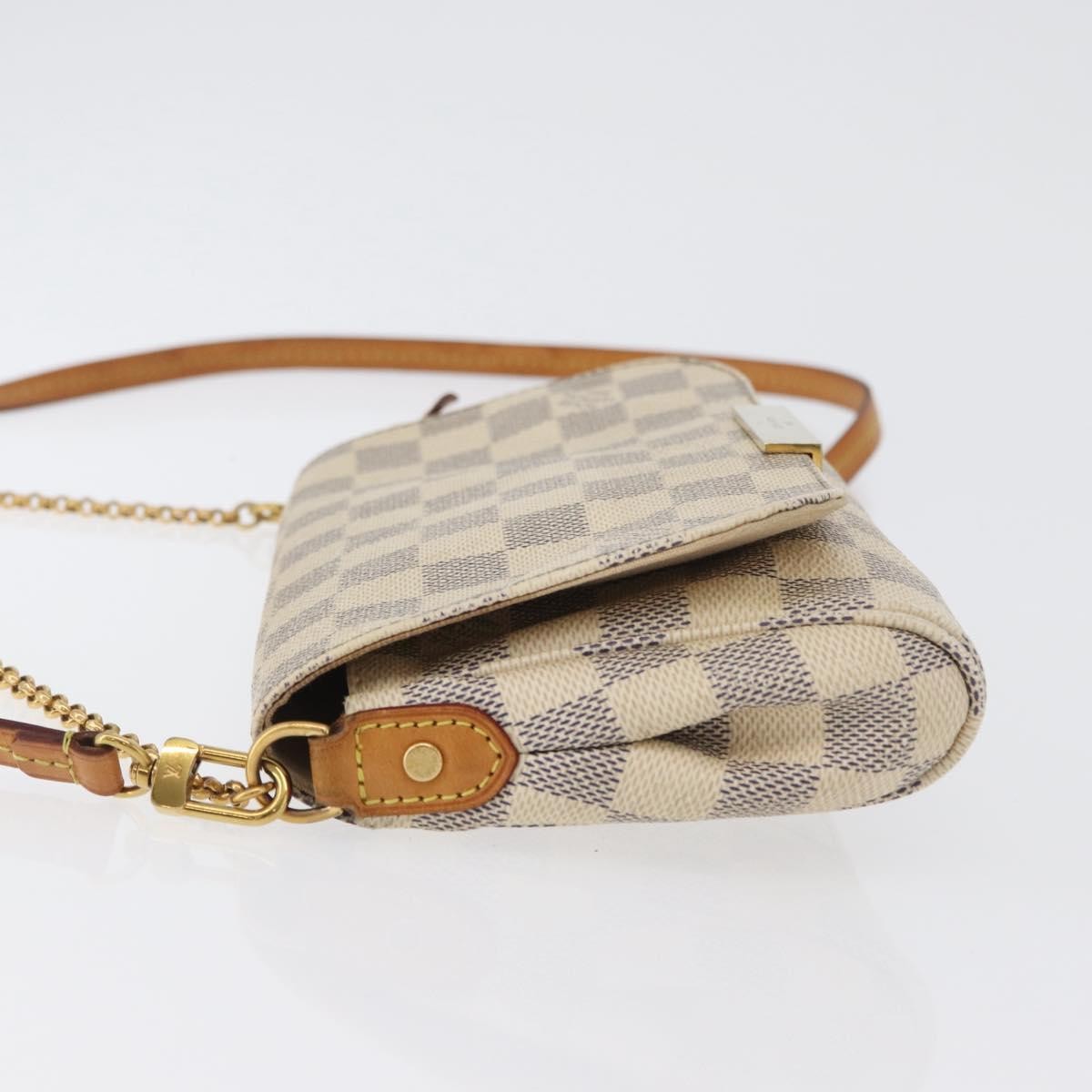 Louis Vuitton Favorite Handbag Damier, WHITE, CANVAS, Shoulder bag