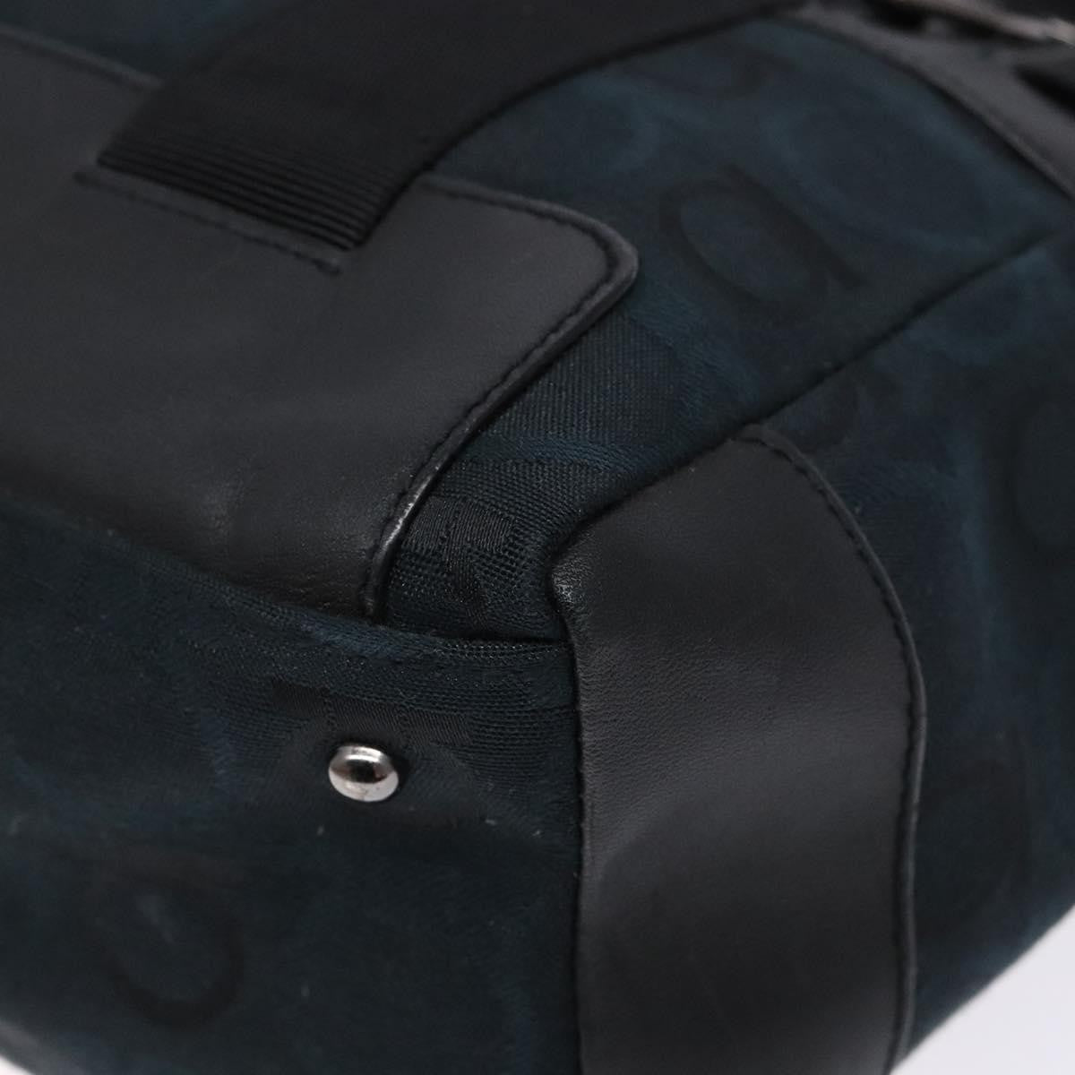 Salvatore Ferragamo Gancini Tote Canvas, BLACK, CANVAS, Tote bag