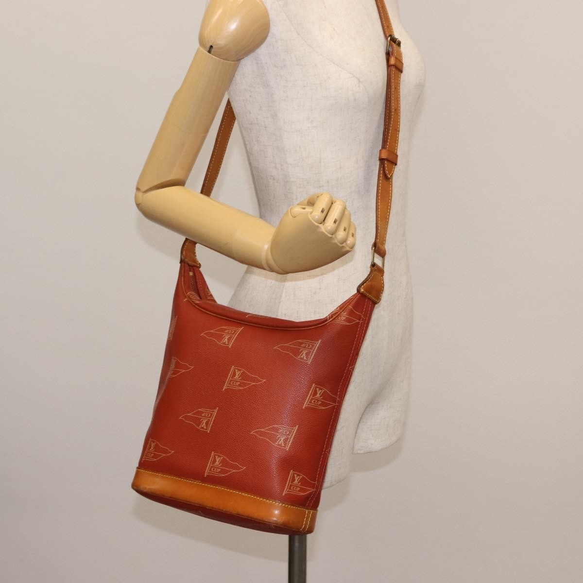 Louis Vuitton Cup le touquet shoulder bag Cup Canvas, RED, CANVAS, Shoulder bag
