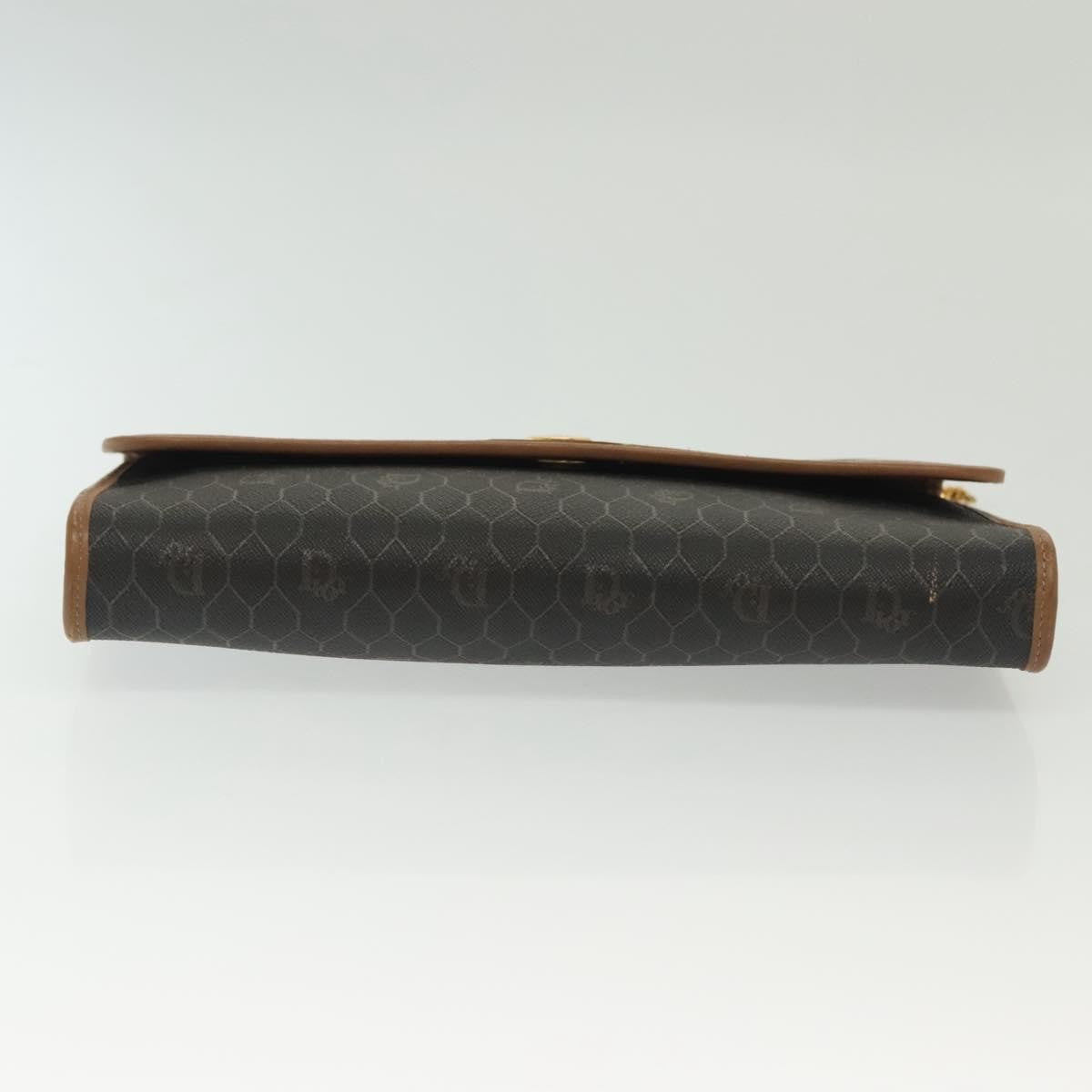 Christian Dior Vintage Honeycomb chain Canvas, BLACK, CANVAS, Handbag