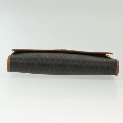 Christian Dior Vintage Honeycomb chain Canvas, BLACK, CANVAS, Handbag