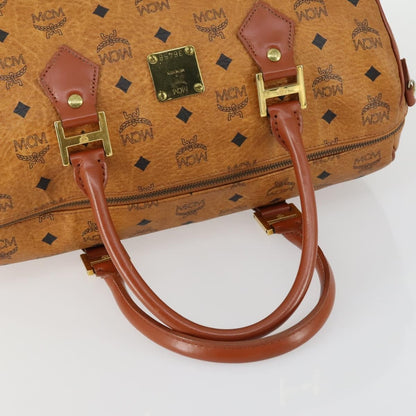 MCM Visetos logogramme Handbag Canvas and Leather, BROWN, CANVAS, Travel bag