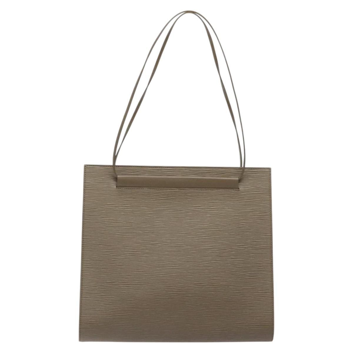 Louis Vuitton Saint Tropez Handbag Epi Leather, Gray, Leather, Shoulder Bag