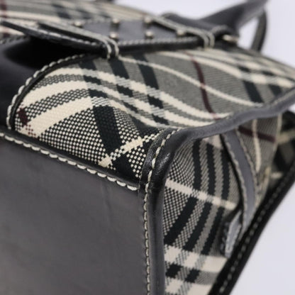 Burberry Belted handle handbag Nova check canvas, BLACK, CANVAS, Handbag