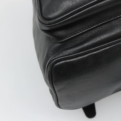 Gucci Vintage Bamboo Backpack Leather, BLACK, LEATHER, Backpack