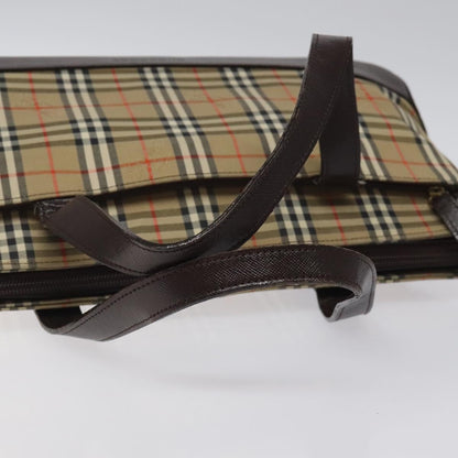 Burberry Nova Check Handbag Nova Check Canvas and leather, BEIGE, CANVAS, Handbag