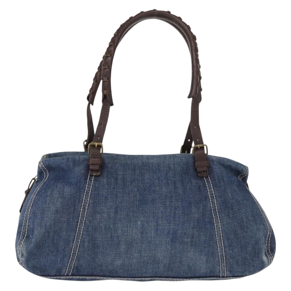 Miu Miu Shoulder Bag Denim, BLUE, CANVAS, Shoulder bag