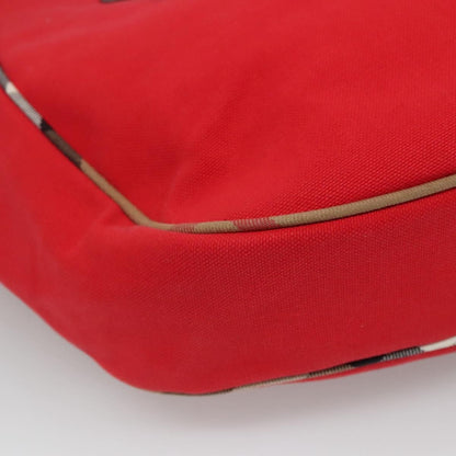 Burberry Shoulder Bag Nova Check Canvas, RED, CANVAS, Shoulder bag