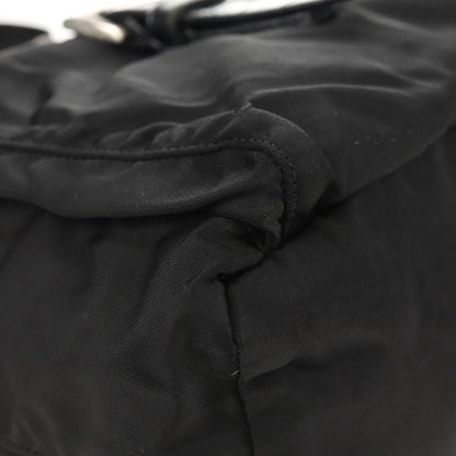 Prada Buckle Messenger Bag Tessuto, BLACK, NYLON, Shoulder bag