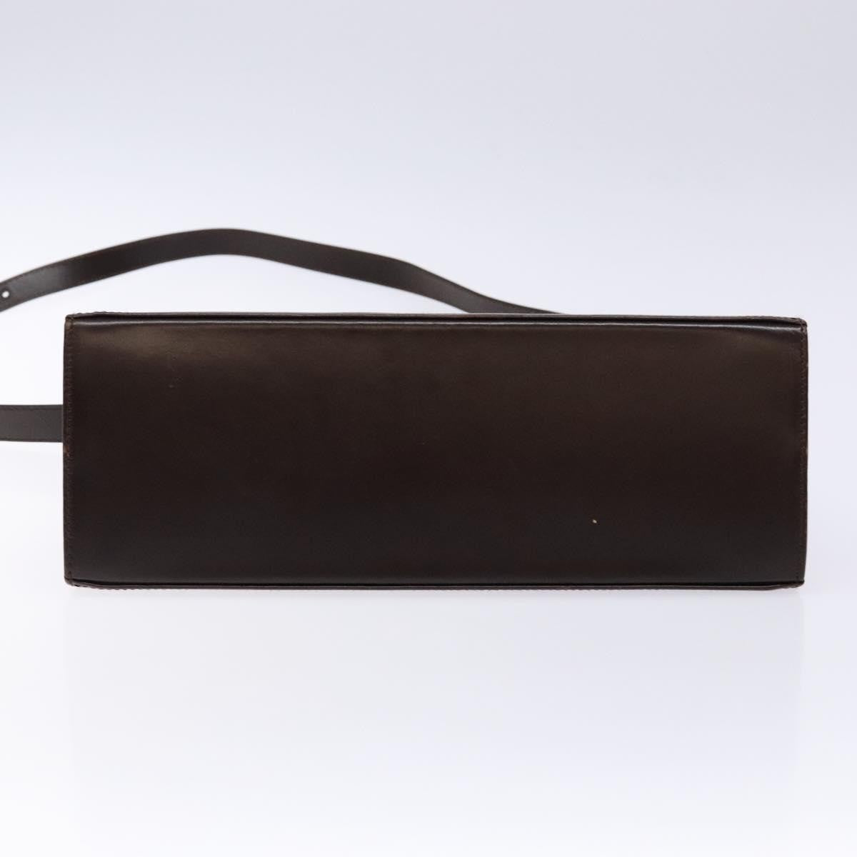 Salvatore Ferragamo Convertible Top Handle Bag Leather, BROWN, LEATHER, Handbag