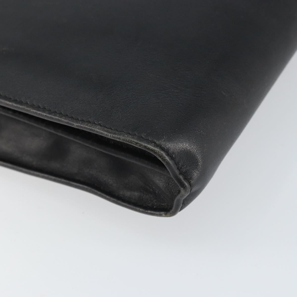 Celine Clutch Bag Leather, BLACK, LEATHER, Clutche & pouche