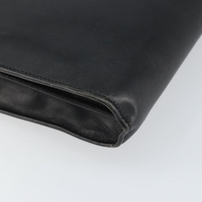 Celine Clutch Bag Leather, BLACK, LEATHER, Clutche & pouche