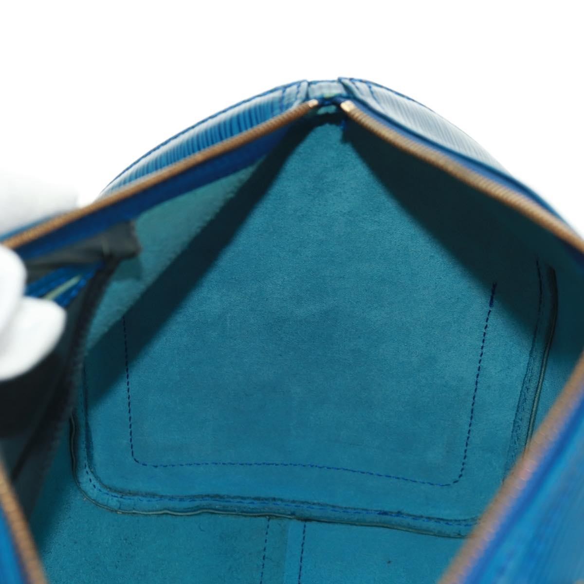 Louis Vuitton Speedy Handbag Epi Leather, BLUE, LEATHER, Handbag