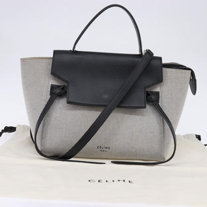 Celine Belt Bag Textured Leather, GRAY, LEATHER, Handbag