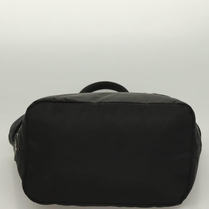 Prada Convertible Double Tote Tessuto, BLACK, NYLON, Handbag