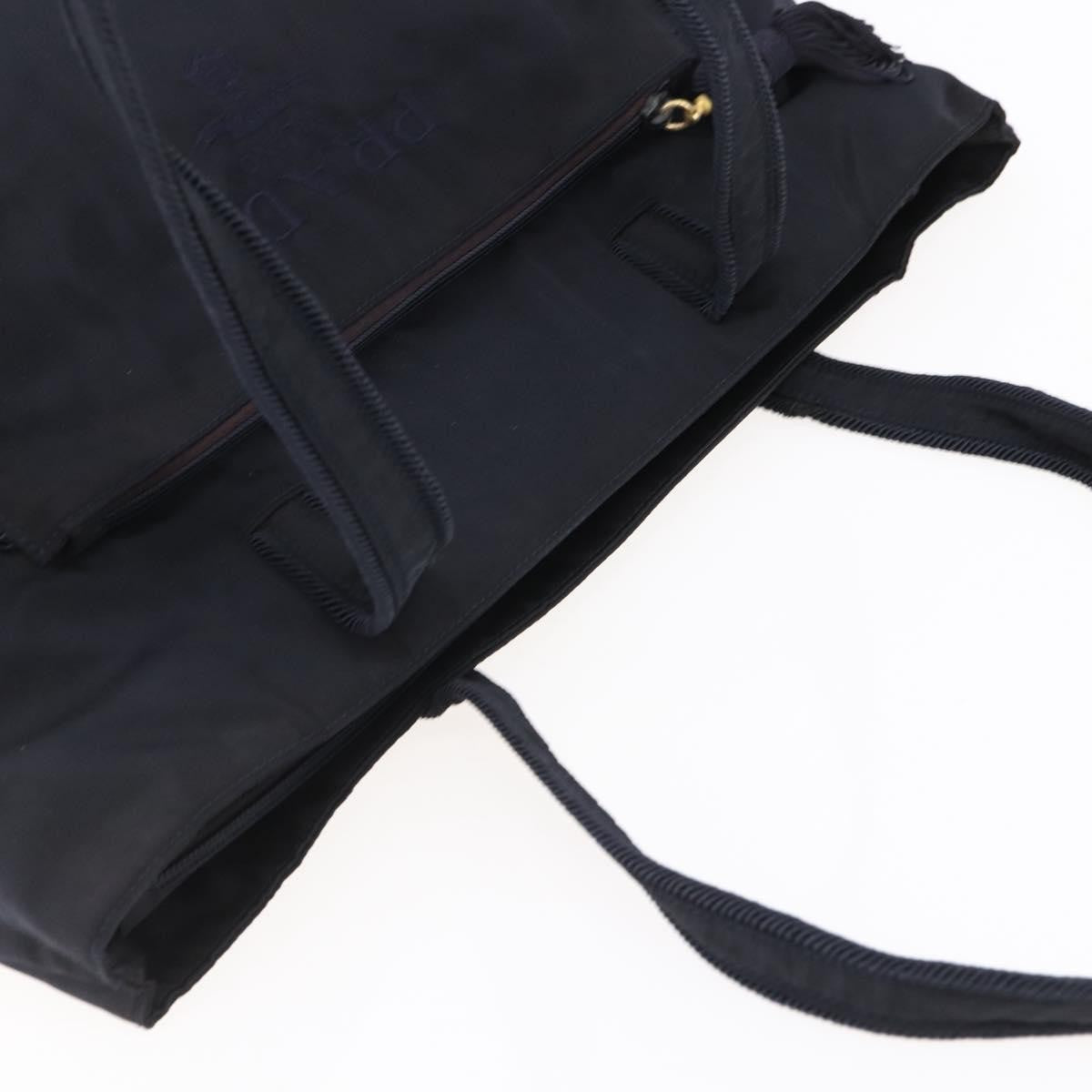 Prada Front Pocket Zip Tote Tessuto, Black, Nylon, Tote Bag