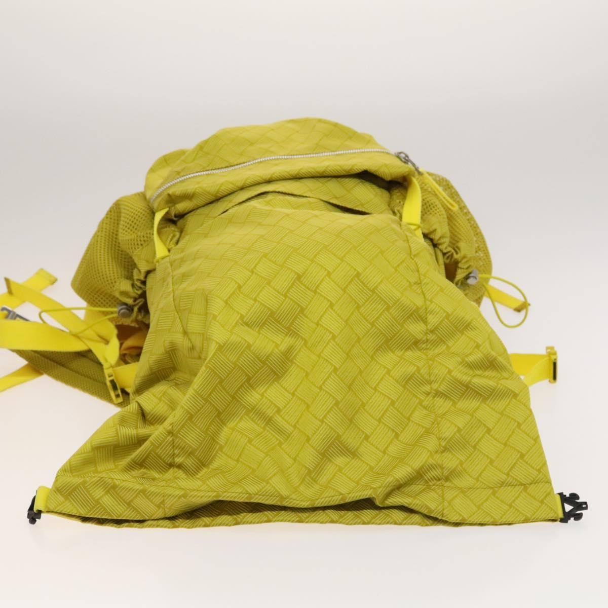 Bottega Veneta Vintage Backpack Nylon, Yellow, Nylon, Backpack