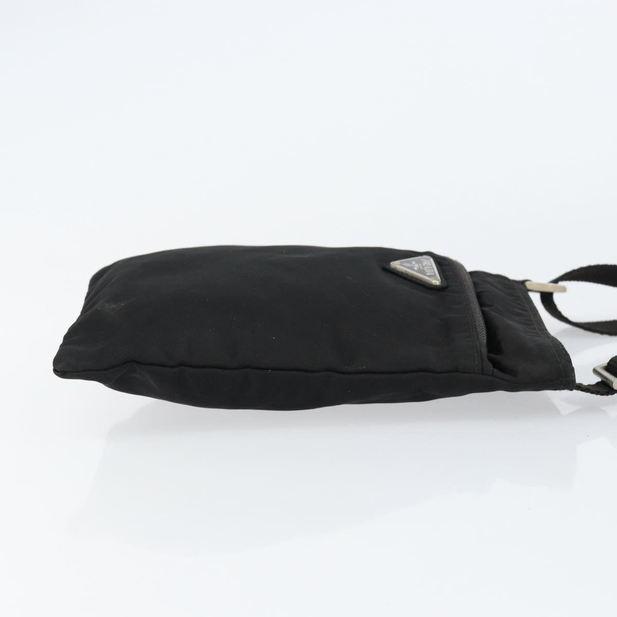 Prada Flat Messenger Bag Tessuto, BLACK, NYLON, Shoulder bag