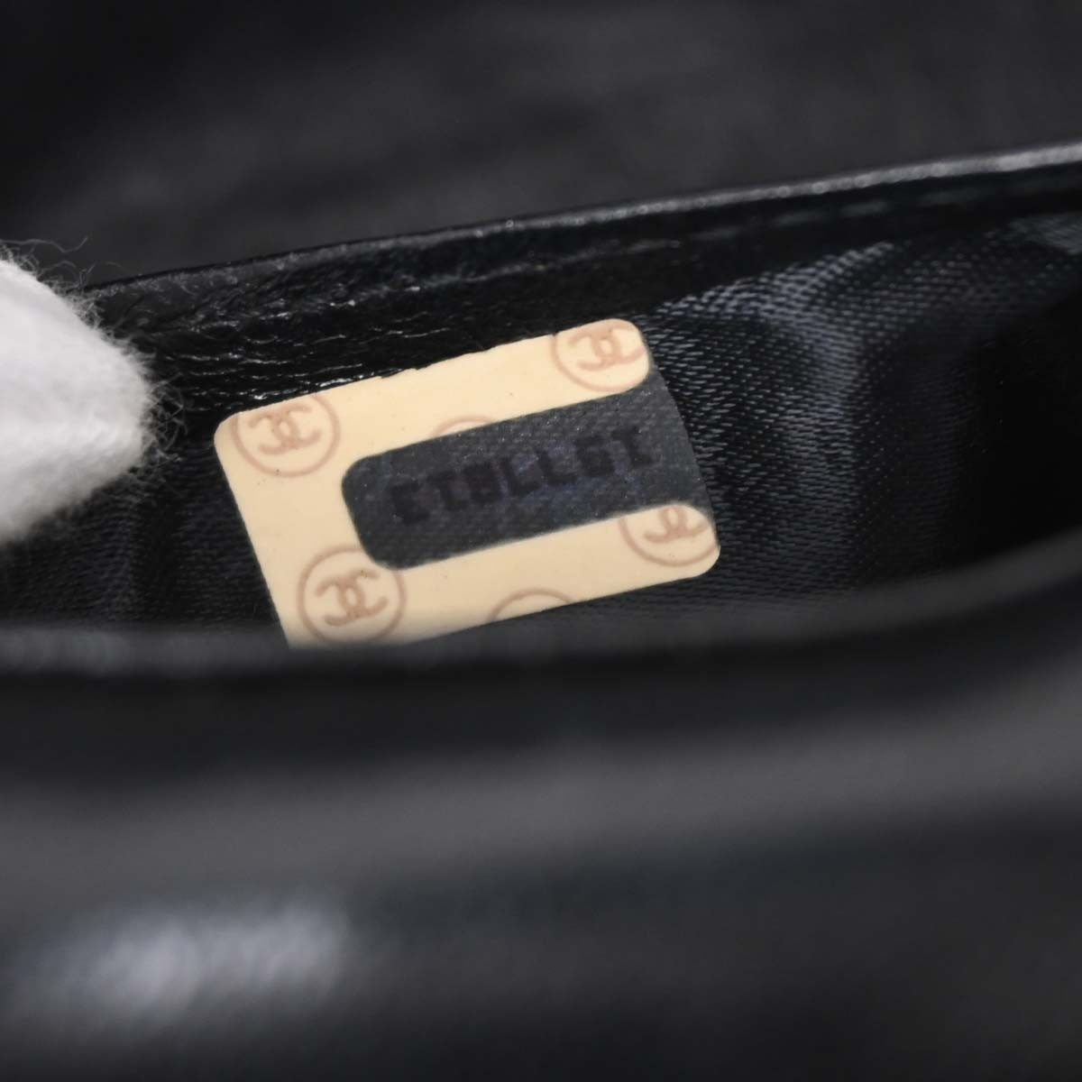 Chanel Vintage Box Zip Tassel Bag Quilted Lambskin, Black, Leather, Shoulder Bag