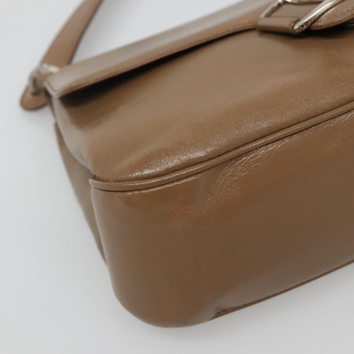 Salvatore Ferragamo Vala Shoulder Bag Leather, BROWN, LEATHER, Shoulder bag