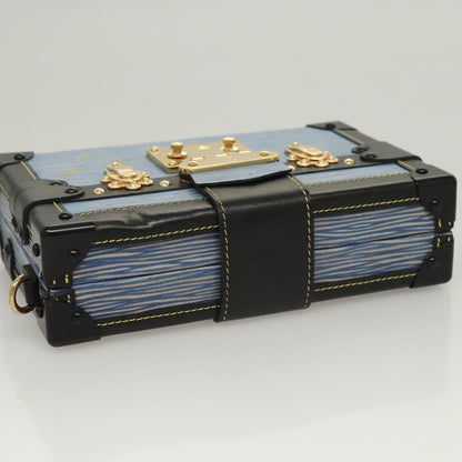 Louis Vuitton Petite Malle Handbag Epi Leather, BLUE, LEATHER, Handbag