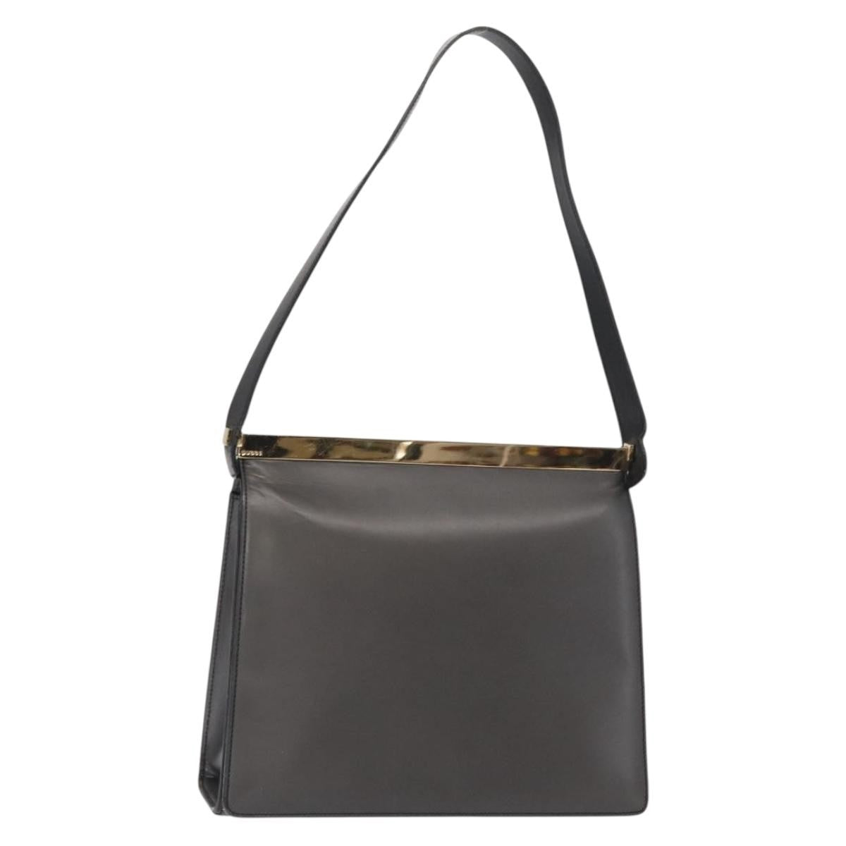 Gucci Vintage Shoulder Bag Leather, BLACK, LEATHER, Shoulder bag