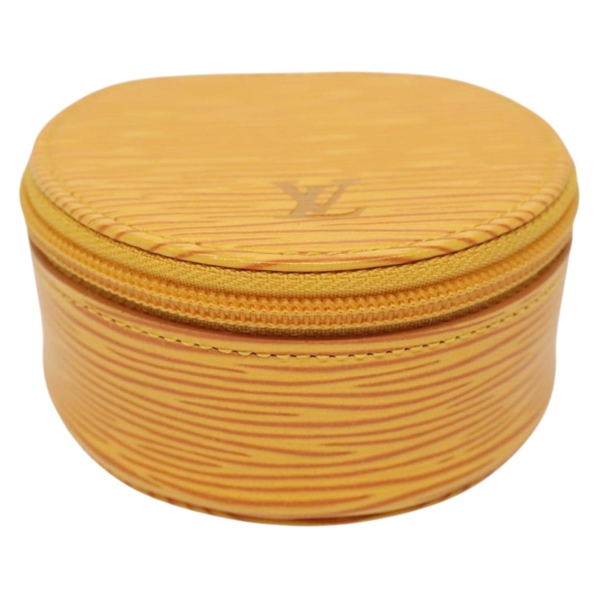 Louis Vuitton Ecrin Bijoux Pouch Epi Leather, YELLOW, LEATHER, Clutche & pouche
