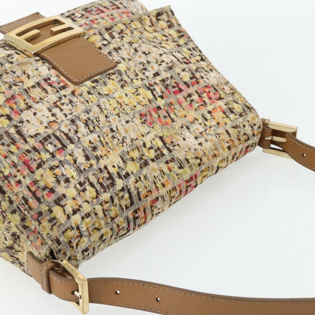 Fendi Mamma Baguette Zucca canvas, Beige, Canvas, Shoulder Bag