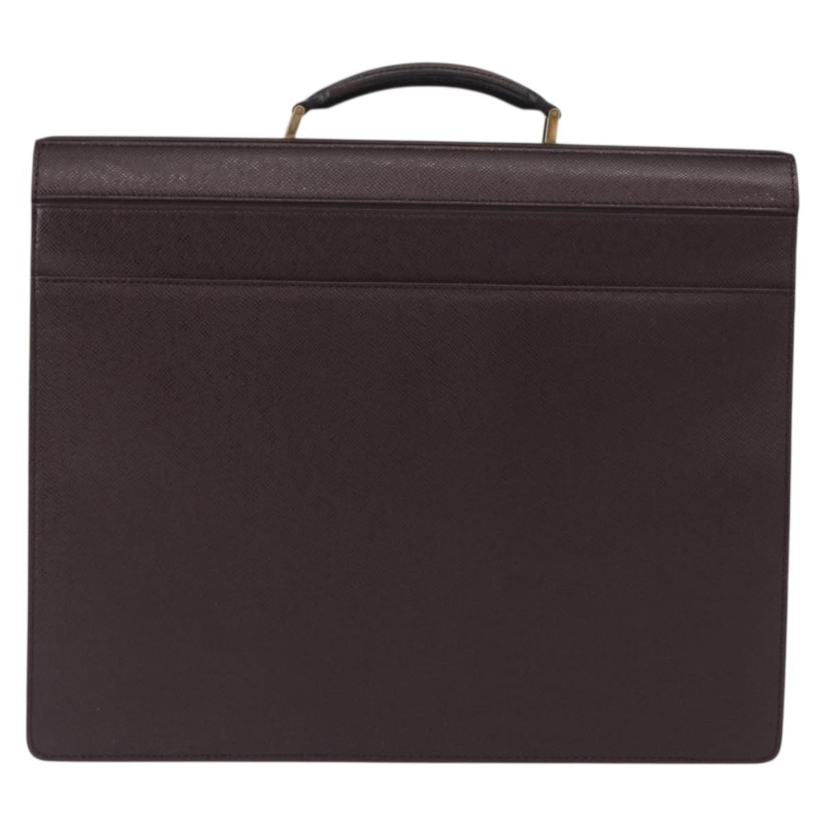 Louis Vuitton Pilot Briefcase Taiga Leather, BROWN, LEATHER, Briefcase
