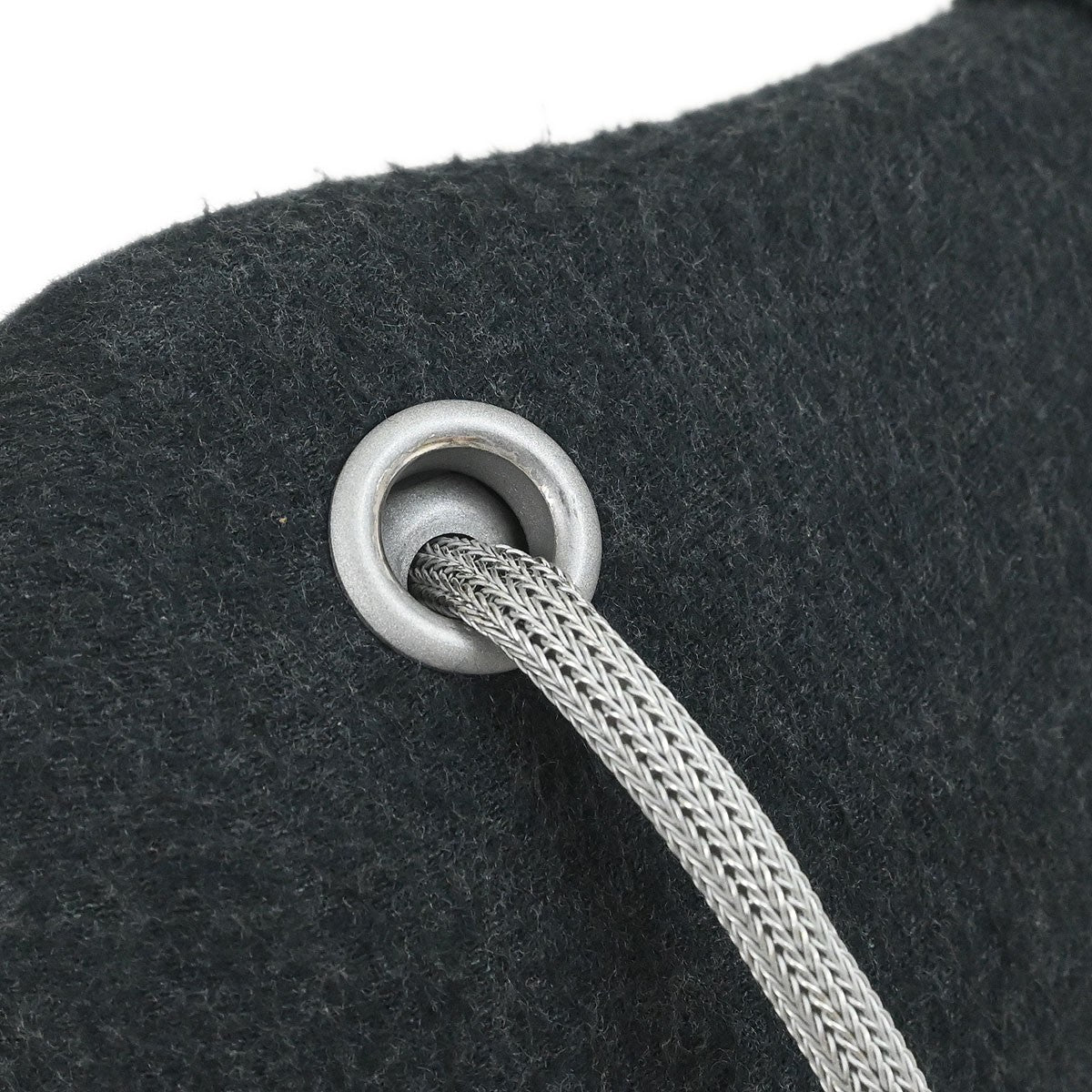 Chanel Millennium Shoulder Bag Felt, Gray, Canvas, Shoulder Bag