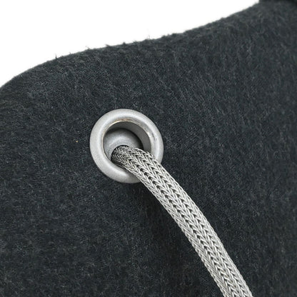 Chanel Millennium Shoulder Bag Felt, Gray, Canvas, Shoulder Bag