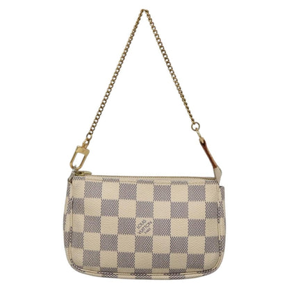 Louis Vuitton Pochette Accessoires Damier, WHITE, CANVAS, Clutche & pouche
