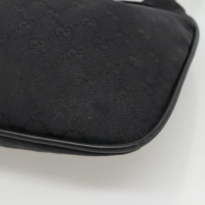 Gucci Miss Bamboo Bucket Bag GG Canvas, BLACK, CANVAS, Shoulder bag