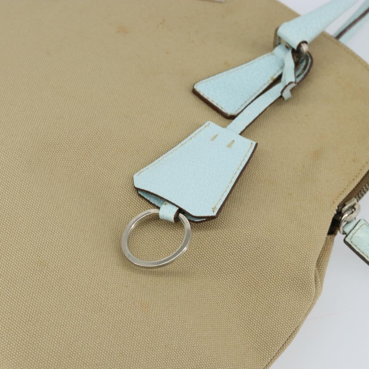 Prada Vintage Handbag Canvas, BEIGE, CANVAS, Handbag