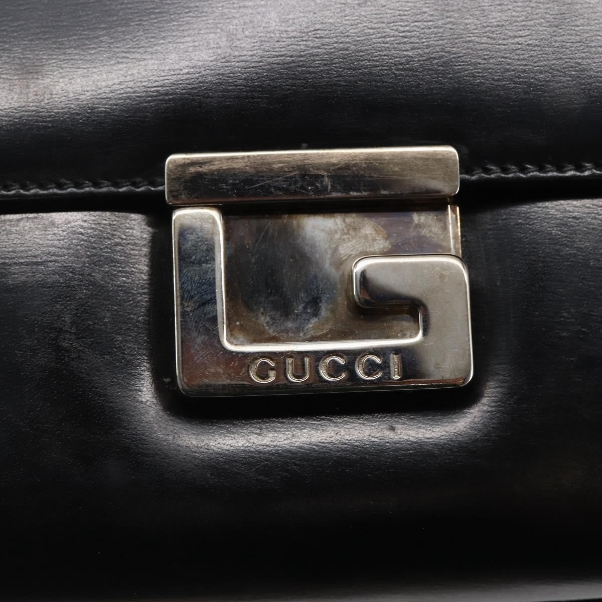 Gucci Vintage Square G Camera Shoulder Bag Leather, BLACK, LEATHER, Shoulder bag