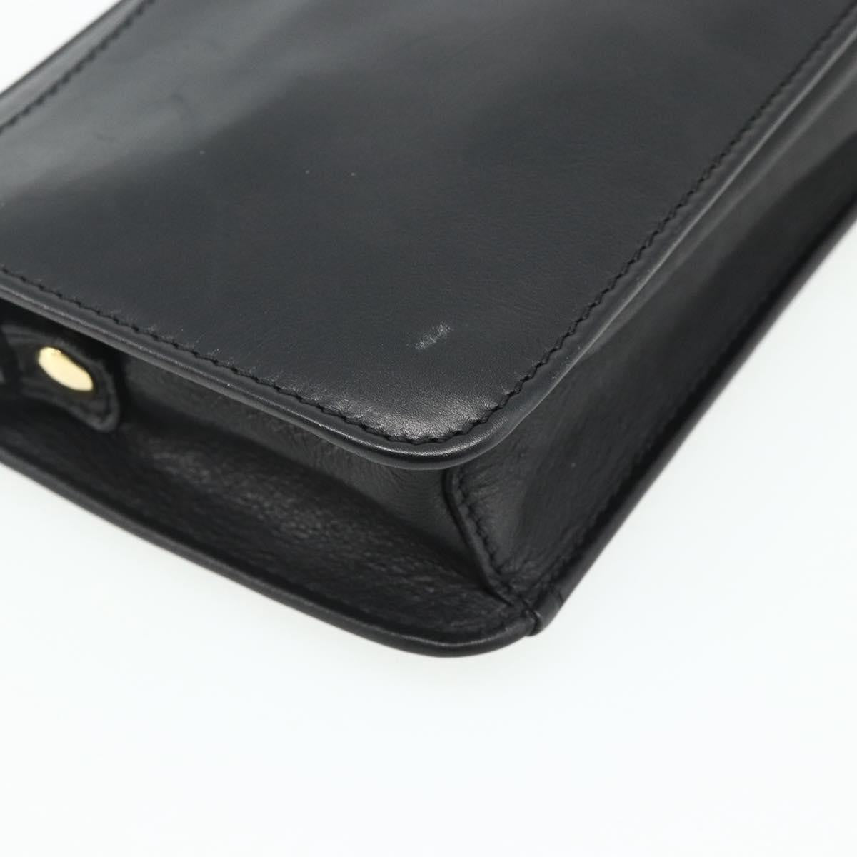 Celine Clutch Bag Leather, Black, Leather, Clutch