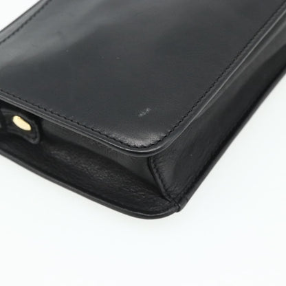 Celine Clutch Bag Leather, Black, Leather, Clutch