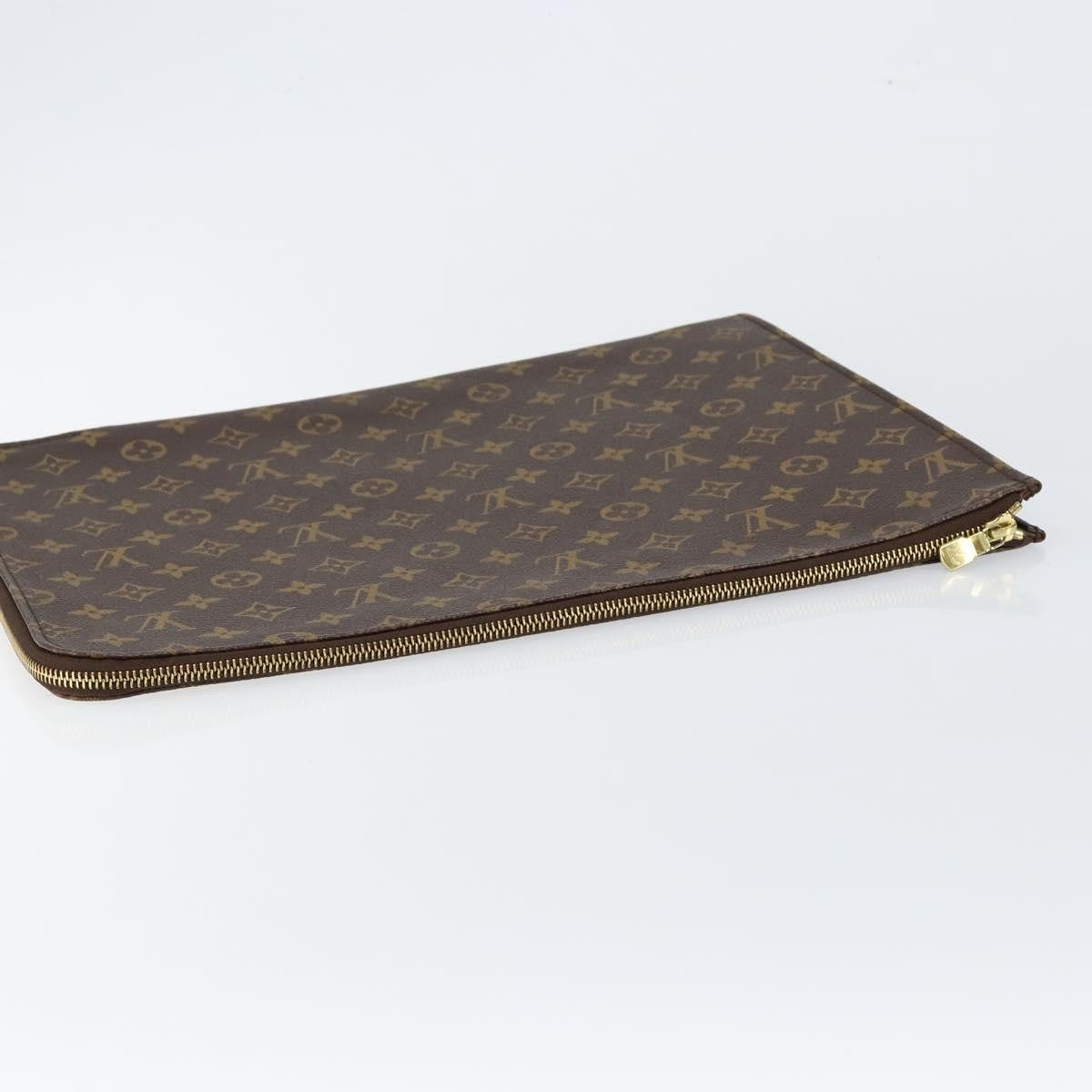 Louis Vuitton Poche Documents Monogram Canvas, BROWN, CANVAS, Briefcase